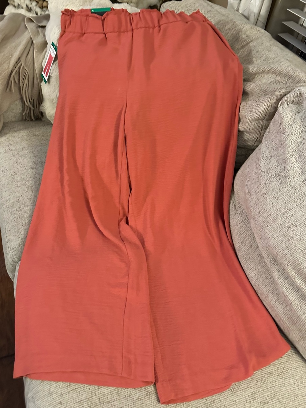 Hilary Radley Dusty Coral Wide-Leg Lounge Pants
